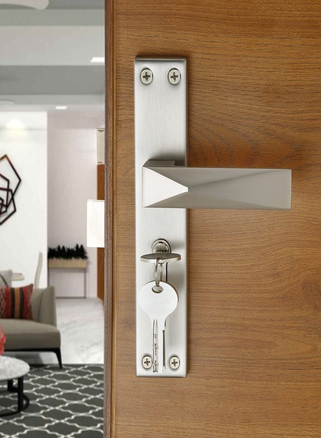 LAPO Brass Heavy Duty Main Door Lock Set for Home, Mortise Handles with Keys and 60mm Cylinder, 45x45 mm Lockbody, Handle Lock for Bedroom, Office, Hotel (Satin Matt Finish,3 Years Warranty) Cy-131 - Image 4